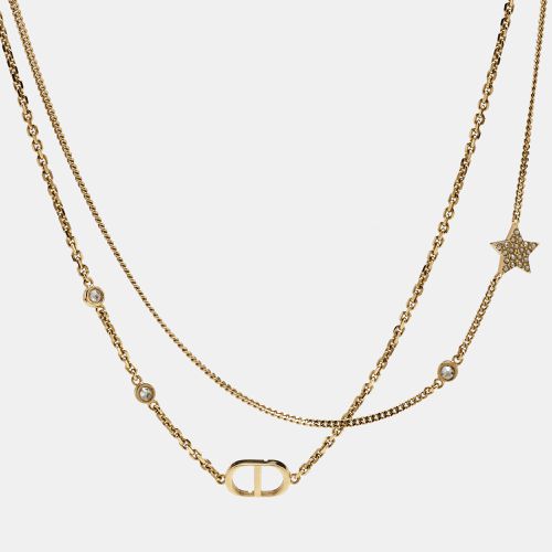 Dior Petit CD Crystals Gold Tone Double Strand Necklace - Dior - Modalova