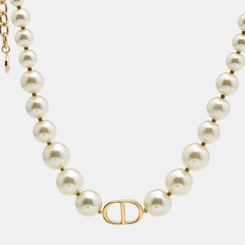 Dior 30 Montaigne Faux Pearl Gold Tone Choker Necklace - Dior - Modalova