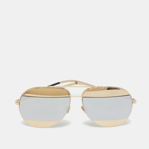 Dior Gold Tone/Grey Mirrored DiorSplit 1 Aviator Sunglasses - Dior - Modalova