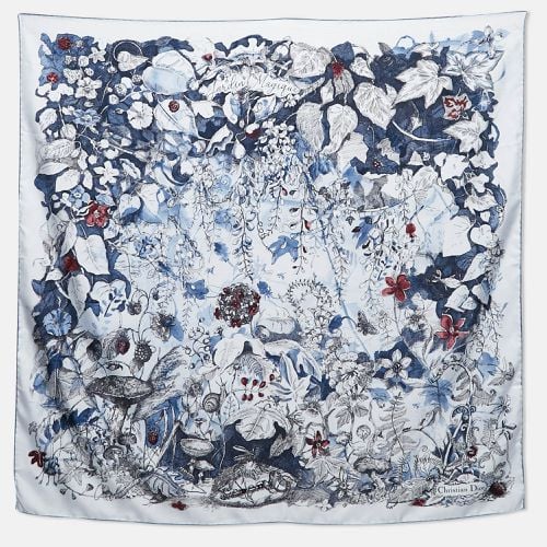 Christian Dior Floral Print Silk Square Scarf - Dior - Modalova