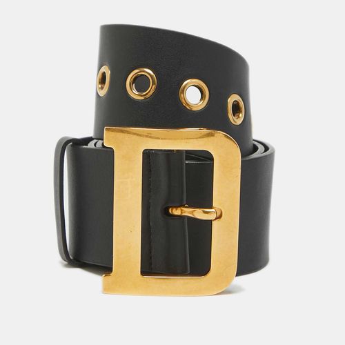 Dior Black Leather Diorquake Buckle Wide Belt 80CM - Dior - Modalova