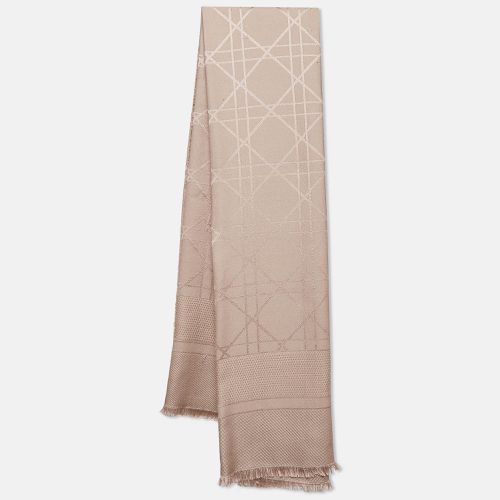 Dior Beige Cannage Silk Blend Square Scarf - Dior - Modalova