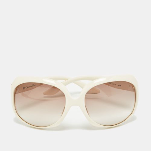 Dior White/Brown Gradient Glossy 1 Oversized Sunglasses - Dior - Modalova