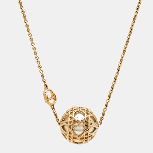 Dior Secret Cannage Faux Pearl Gold Tone Necklace - Dior - Modalova