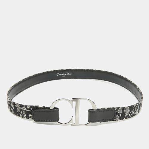 Dior Black Oblique Canvas and Leather CD Logo Buckle Belt 75 CM - Dior - Modalova