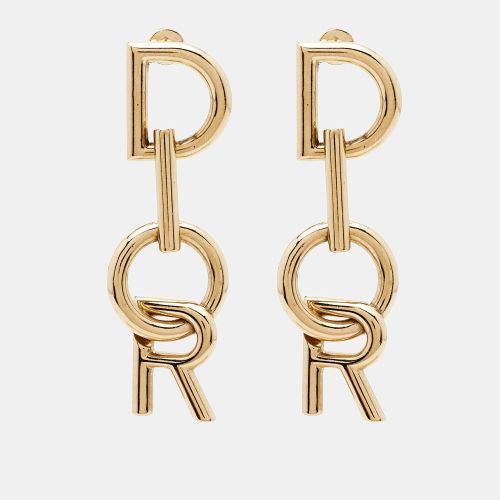 Vertical Logo Tone Drop Earrings - Dior - Modalova