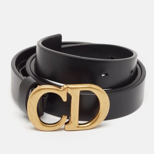 Dior Black Leather CD Logo Buckle Belt 70 CM - Dior - Modalova