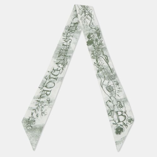 Dior White/Green ABCDior B 'Botanique' Silk Mitzah - Dior - Modalova