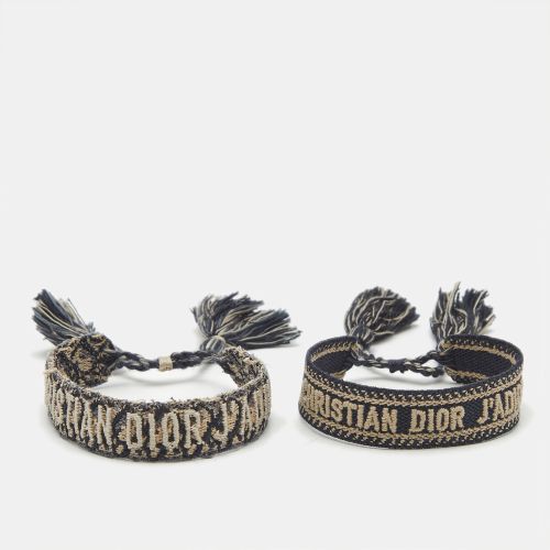 Dior J'adior Multicolor Woven Fabric Set of Two Adjustable Tassel Bracelets - Dior - Modalova