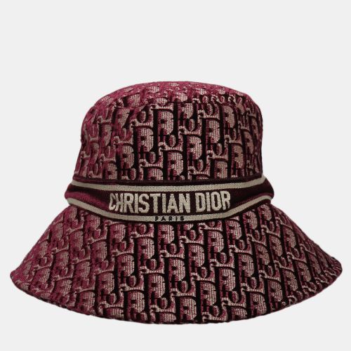Dior Red Oblique Velvet Bucket Hat - Dior - Modalova