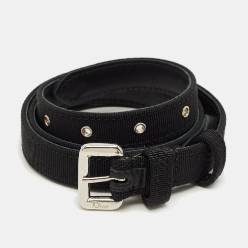 Dior Black Fabric Slim Buckle Belt - Dior - Modalova