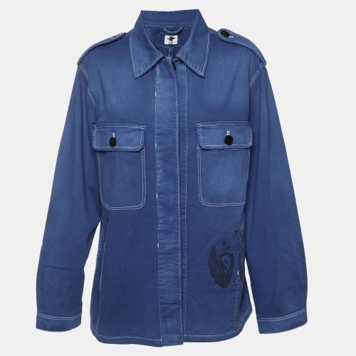 Denim Button Front Jacket L - Dior - Modalova