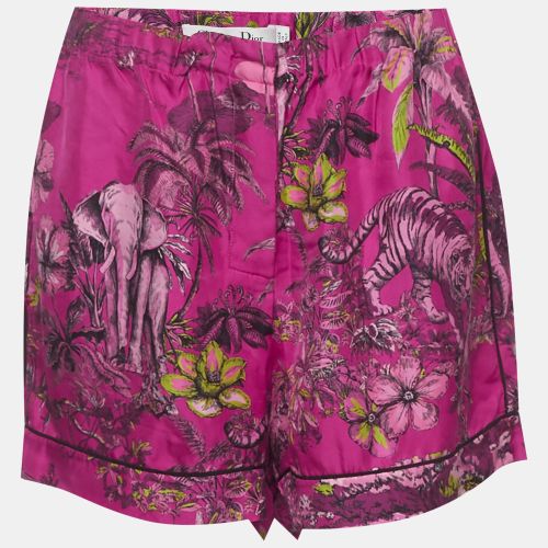 Christian Printed Satin Elasticated Shorts L - Dior - Modalova