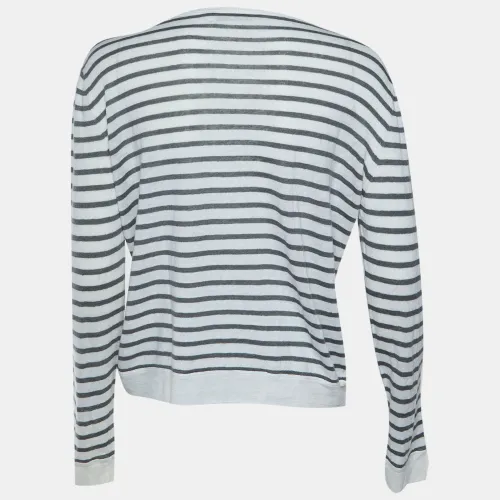 J'A Cannes Striped Linen & Cashmere Pullover M - Dior - Modalova