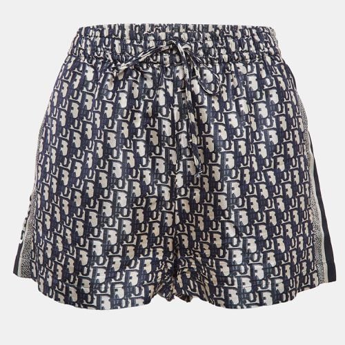 Christian Dior Blue Oblique Silk Chez Moi Shorts S - Dior - Modalova