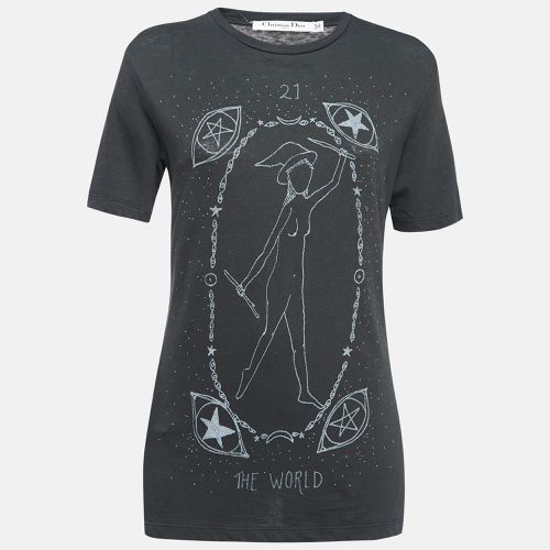 Dior Dark Grey Printed Cotton Jersey T-Shirt XS - Dior - Modalova