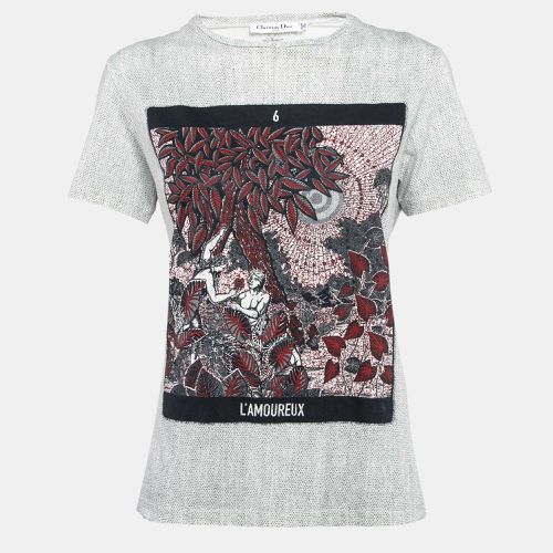 Dior White L'Amoureux Print Cotton T-Shirt XS - Dior - Modalova