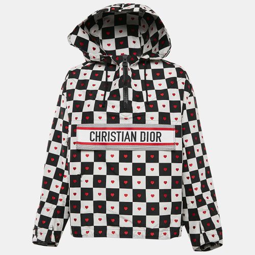 Dior Black/White Amour Heart Check Synthetic Anorak Hoodie XS - Dior - Modalova