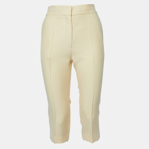 Dior Cream Wool Blend Montaigne Capri Pants S - Dior - Modalova