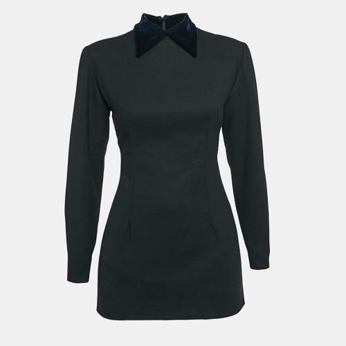 Christian Boutique Wool Velvet Collar Mini Dress S - Dior - Modalova