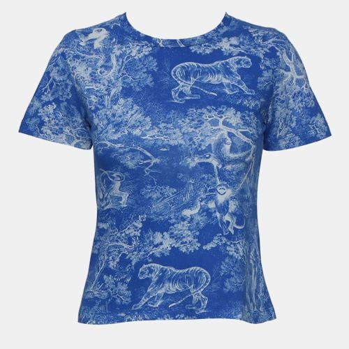 Dior Blue/White Cotton, Linen Printed T Shirt XS - Dior - Modalova