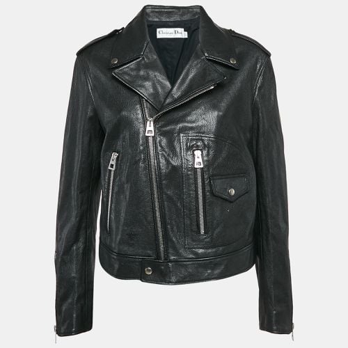 Christian Dior Black Leather Zip-Up Rider Jacket L - Dior - Modalova