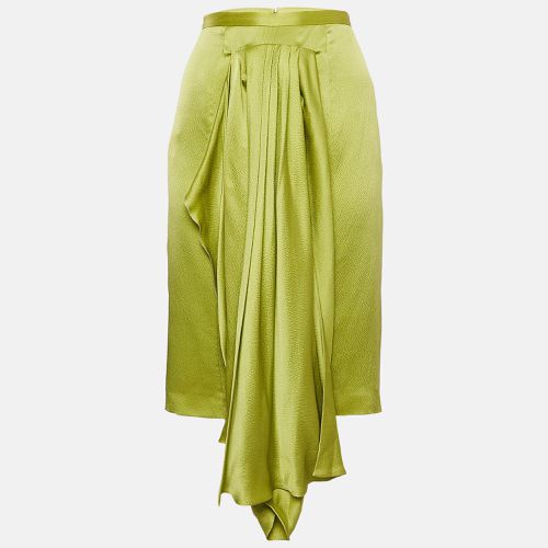 Christian Dior Green Silk Draped Pencil Skirt L - Dior - Modalova