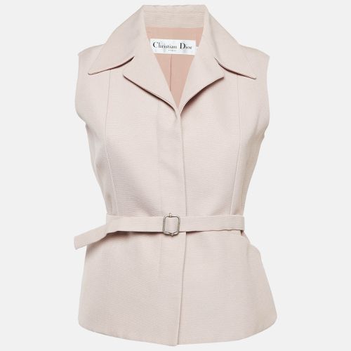 Dior Pink Silk Single Breasted Belt Detail Vest M - Dior - Modalova