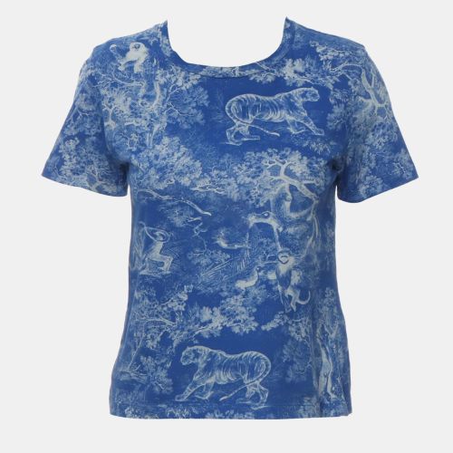 Dior Blue Cotton Toile De Jouy Riviera Printed Top S - Dior - Modalova