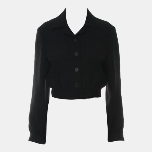 Dior Black Wool, Silk Pocket Cropped Jacket FR Women 36 - Dior - Modalova