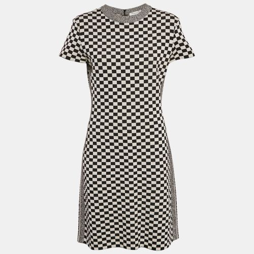 Dior Black/White Check Pattern Jersey Bodycon Midi Dress M - Dior - Modalova