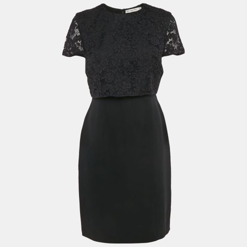 Christian Dior Black Silk Blend and Lace Short Dress M - Dior - Modalova