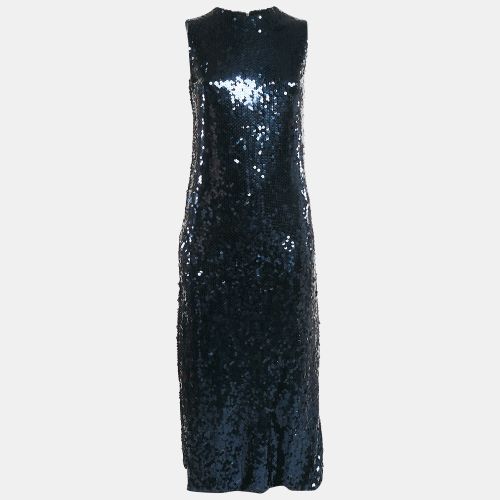 Dior Midnight Blue Sequin Sleeveless Midi Dress M - Dior - Modalova