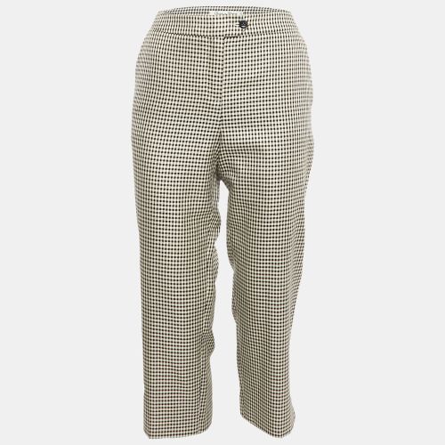 Christian Houndstooth Silk Blend Trousers M - Dior - Modalova