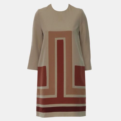 Dior Beige Geometric Midi Dress - Dior - Modalova
