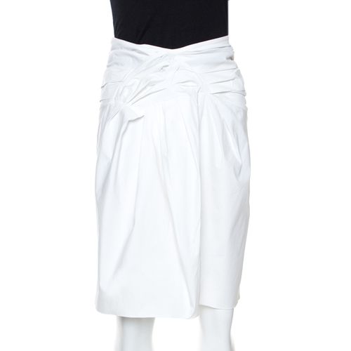 Christian Dior Boutique White Cotton Bow Detail Skirt S - Dior - Modalova