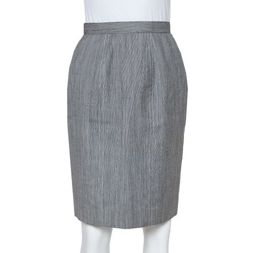 Christian Dior Grey Wool High Waist Pencil Skirt M - Dior - Modalova