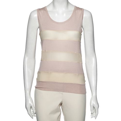 Dior Bicolor Wool and Silk Striped Sleeveless Jumper M - Dior - Modalova