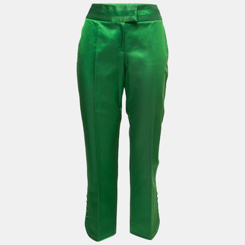 Christian Dior Green Button Detail Cropped Trousers L - Dior - Modalova