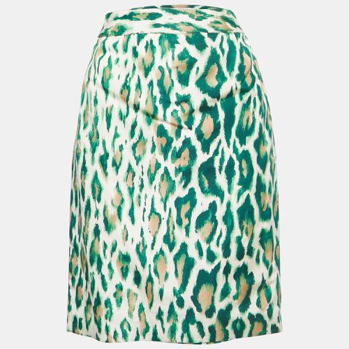 Christian Dior Green Animal Print Silk Pencil Skirt S - Dior - Modalova