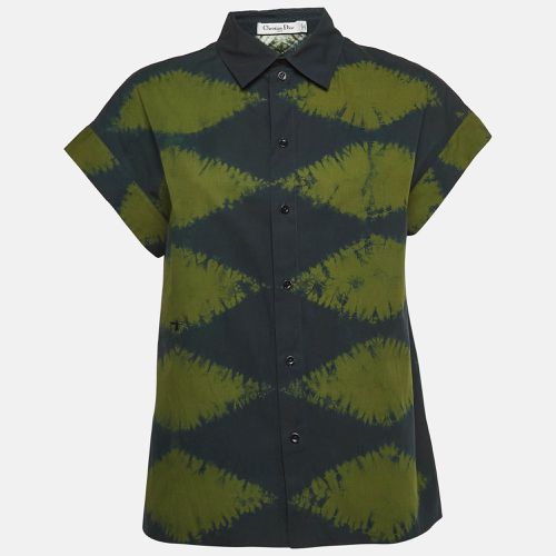 Dior Green Tie Die Print Cotton Short Sleeve Shirt M - Dior - Modalova