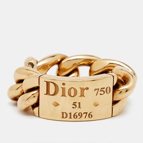 Dior 18K Yellow Gold Chain Link Ring Size 51 - Dior - Modalova