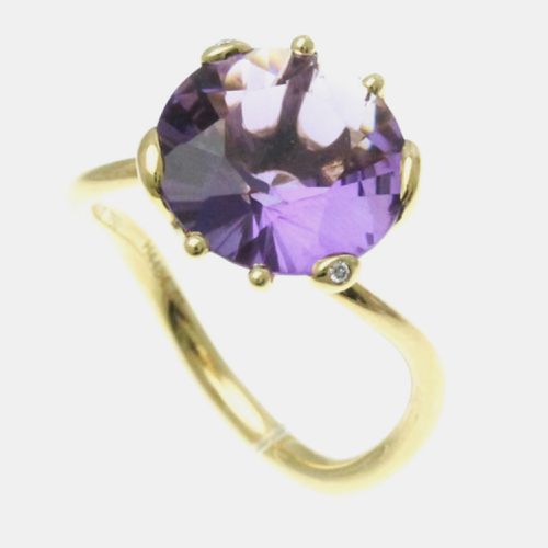 Christian Dior 18K Yellow Gold OUI Amethyst Ring - Dior - Modalova