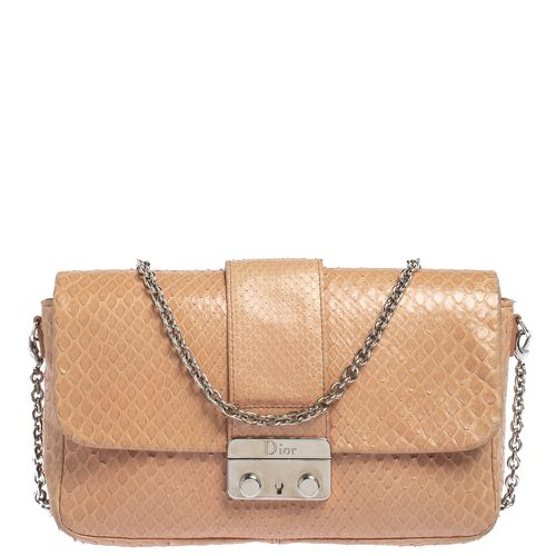 Dior Nude Snakeskin New Lock Pouch Chain Clutch - Dior - Modalova