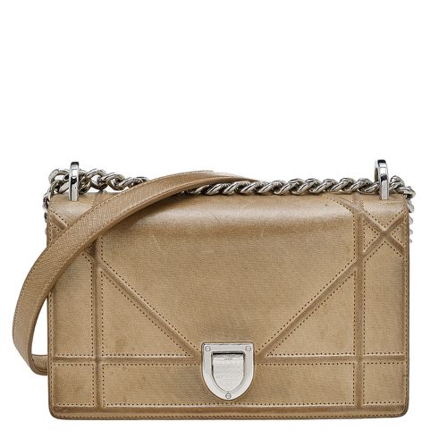 Dior Metallic Gold Suede Small Diorama Shoulder Bag - Dior - Modalova