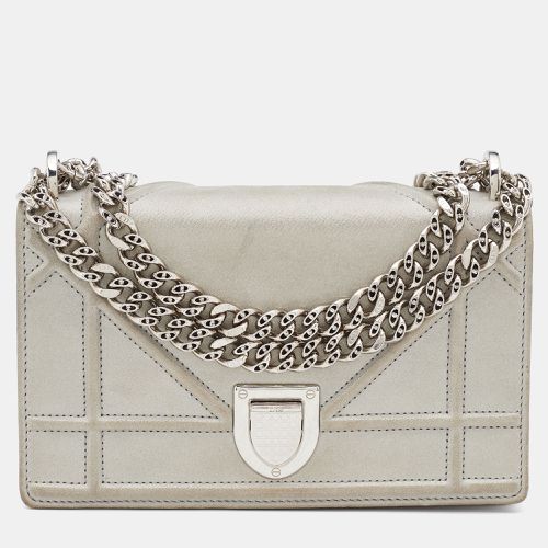 Dior Grey Shimmering Leather Mini Diorama Crossbody Bag - Dior - Modalova