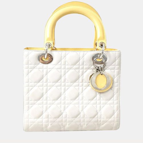 Dior White Leather Lady Dior Bag - Dior - Modalova