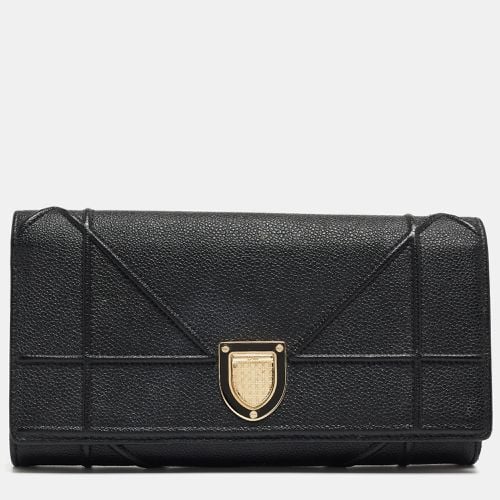 Dior Black Leather Diorama Wallet - Dior - Modalova