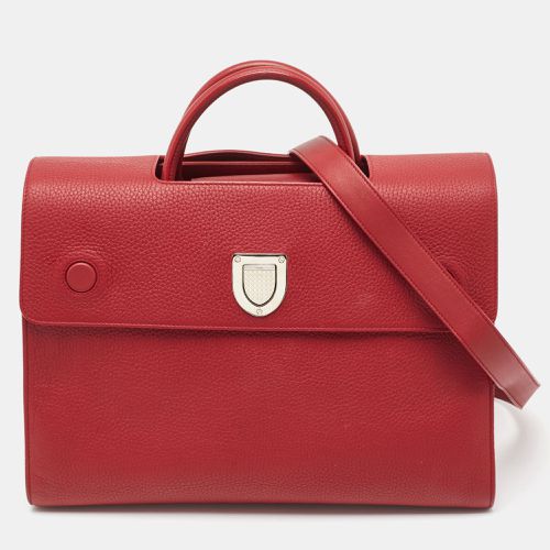 Dior Red Leather Large Diorever Top Handle Bag - Dior - Modalova