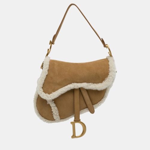 Dior Brown Shearling Saddle Bag - Dior - Modalova